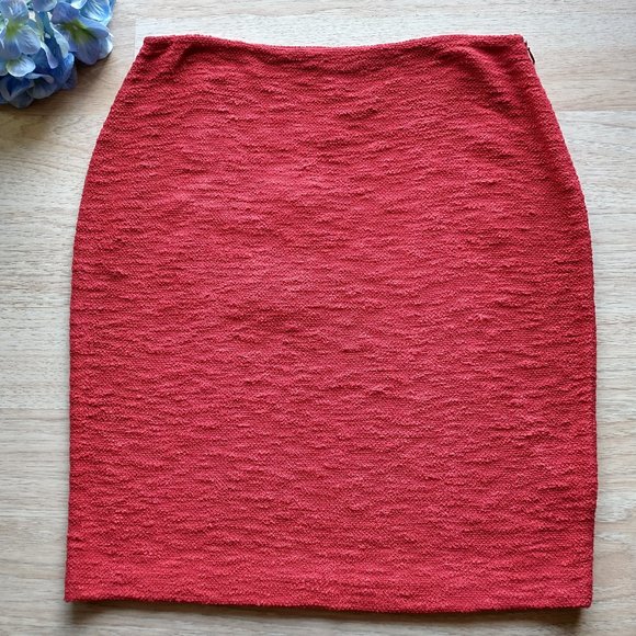 ST.JOHN Wool Blend Tweed Mini Pencil Skirt Zip